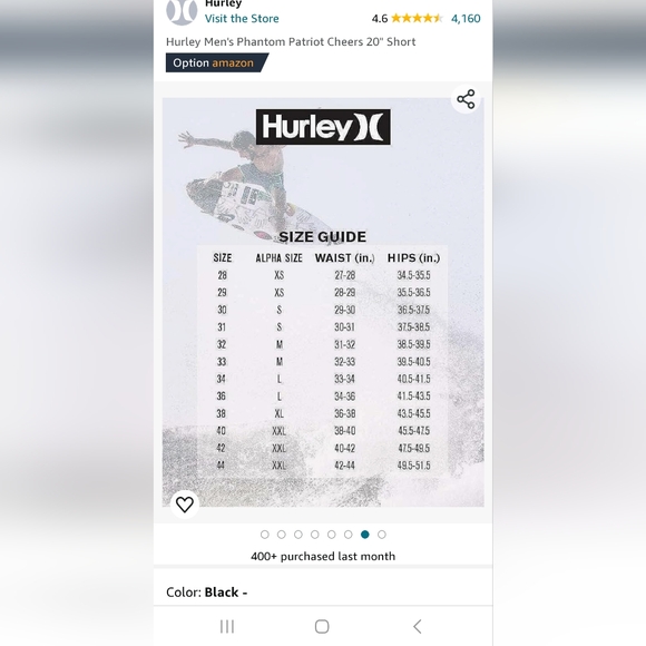 Hurley yellow, black,white and gray shorts Sz 34 - Picture 9 of 9